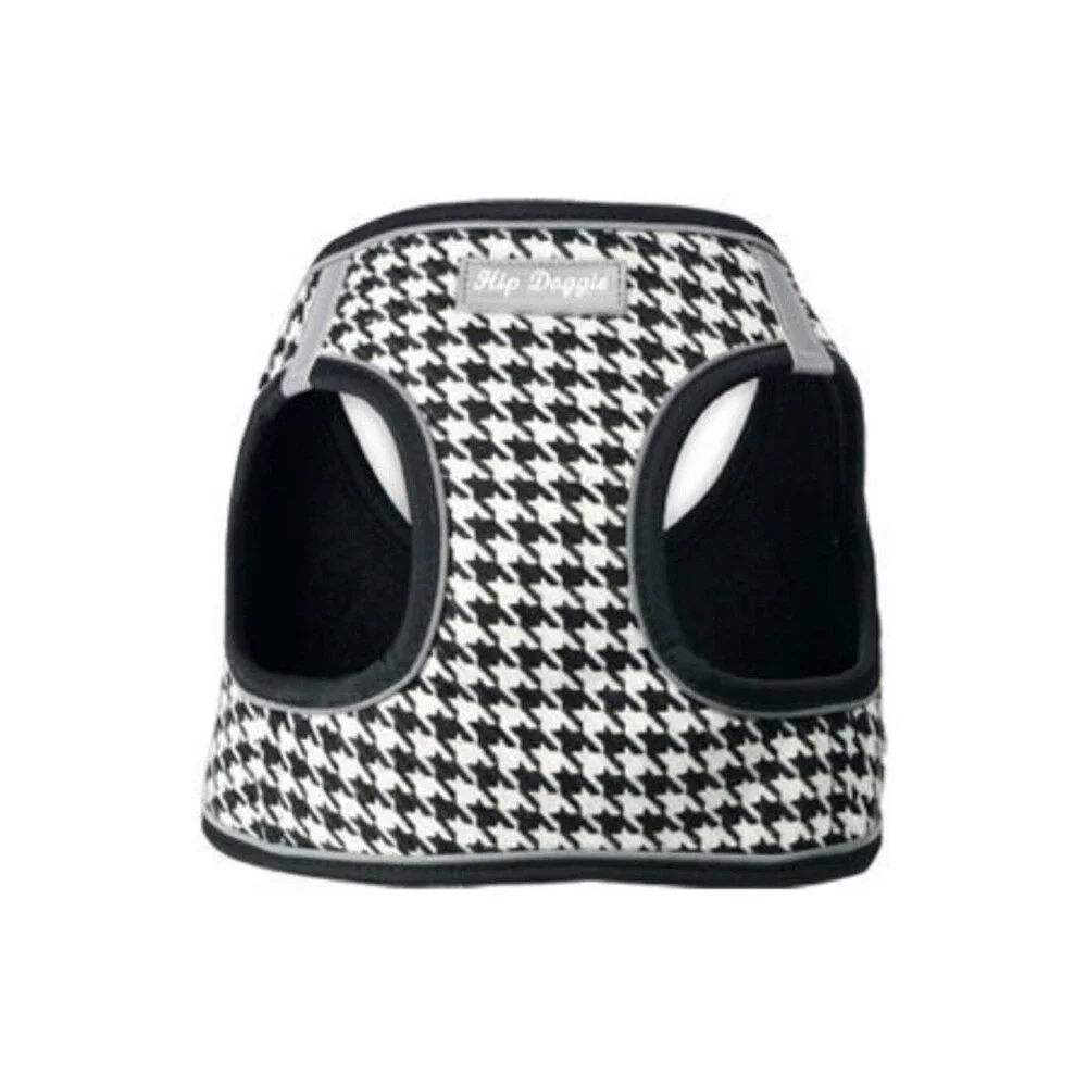 EZ Reflective Harness Vest - Black/White Houndstooth - SZ L 18-20